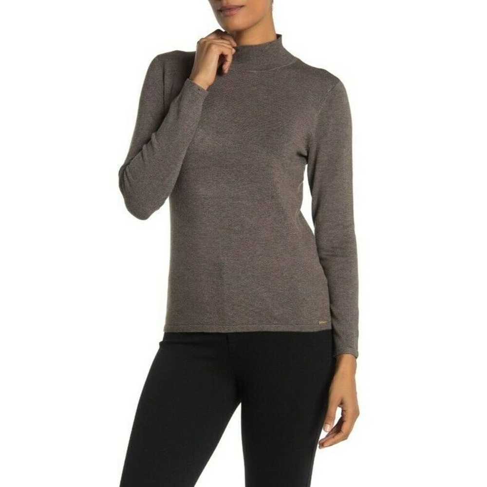 T Tahari Mock Neck Long Sleeve Sweater*